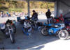 Bridgestone 50 and 90 cc bikes in the pit area